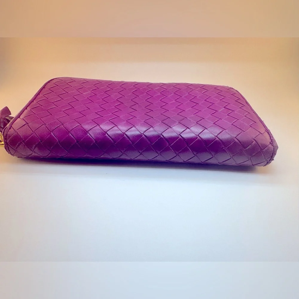 Bottega Veneta Clutch Bottega Veneta Orchid Intrecciato Zip Rare Purple wallet - Picture 5 of 14